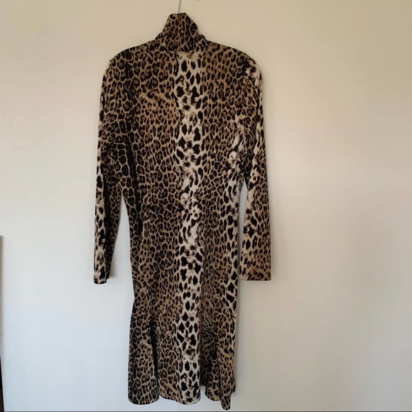Joseph Ribkoff Leopard Print Cocktail Dress Sz 10 - Picture 10 of 12